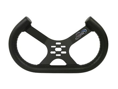 Aluminum (Low Profile) Open Top Tilted Steering Wheel (Black)